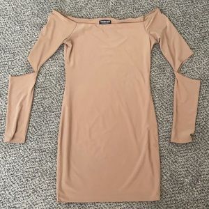 Tan mini dress size M